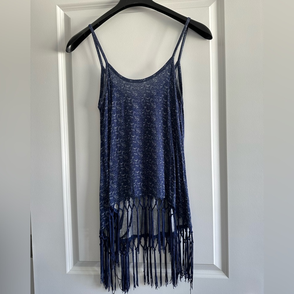 Blue tassel top size xs